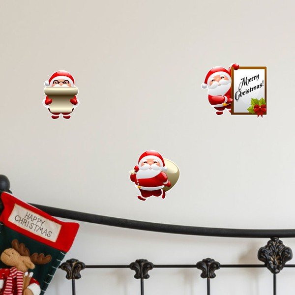 Set di 9 adesivi natalizi divertenti di Babbo Natale - Ambiance-image-2