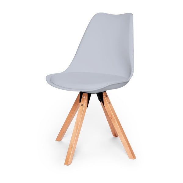 Set di 2 sedie grigie con base in legno di faggio Gina - Bonami Essentials