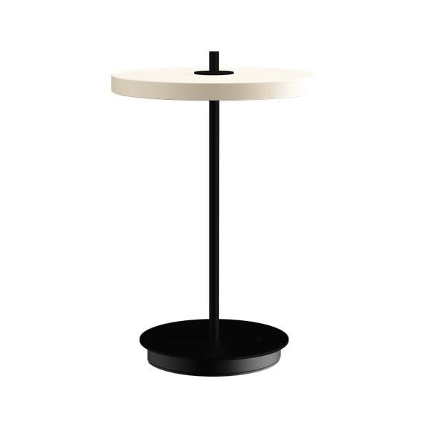 Lampada da tavolo LED bianca e nera in metallo con paralume in metallo (altezza totale 31 cm) Asteria Move – UMAGE