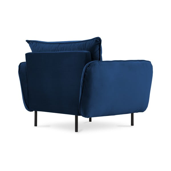 Poltrona in velluto blu Vienna - Cosmopolitan Design-image-3