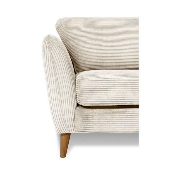 Divano in velluto a coste bianco 170 cm Paris - Scandic-image-4