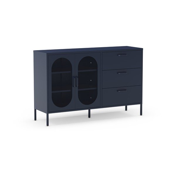 Cassettiera blu scuro 140x90 cm Diora - Marckeric-image-3