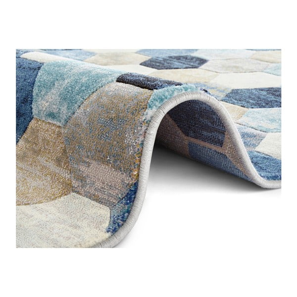 Tappeto blu e crema Arty Manosque, 200 x 290 cm - Elle Decoration-image-4