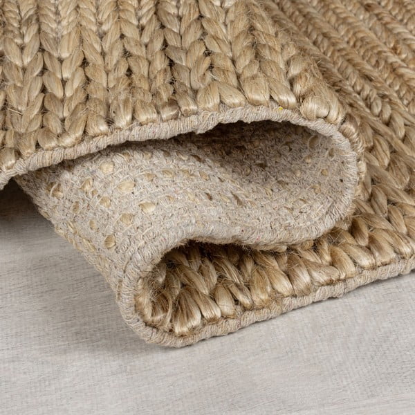 Tappeto in kenaf tessuto a mano in colore naturale 120x170 cm Drew Border - Flair Rugs-image-2