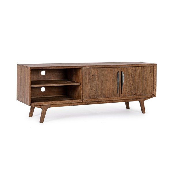 Mobile TV di colore naturale in mango massiccio 152x55x40 cm Sherman – Bizzotto