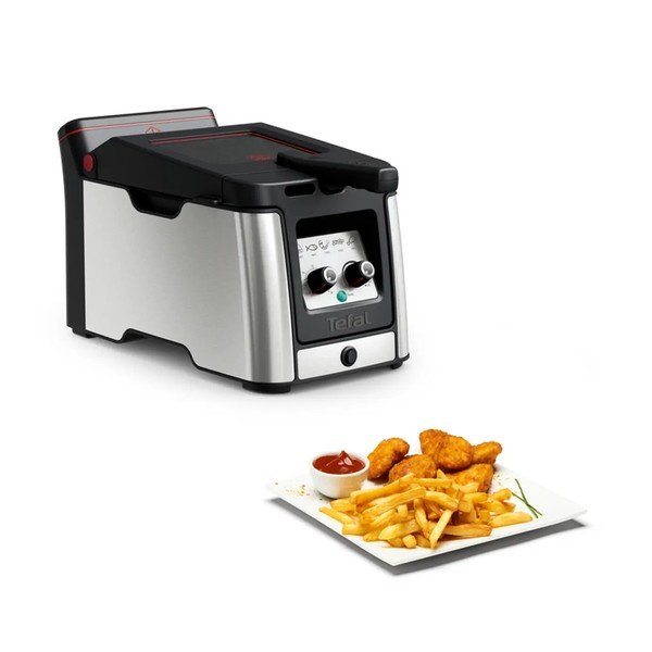 Friggitrice in nero opaco e argento Clear Duo FR600D10 - Tefal-image-2