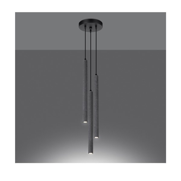 Lampadario grigio in calcestruzzo ø 19,5 cm Fideus – Sollux-image-4