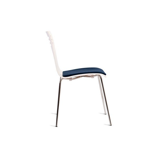 Sedia bianca con sedile in legno di faggio Comfort - Charlie Pommier-image-2