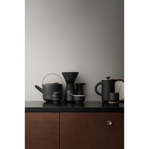 Set per caffè a goccia nero in gres 600 ml Theo – Stelton-image-2
