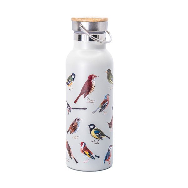 Bottiglia bottiglia da viaggio bianca in acciaio inox 425 ml Vintage Birds – Sass & Belle
