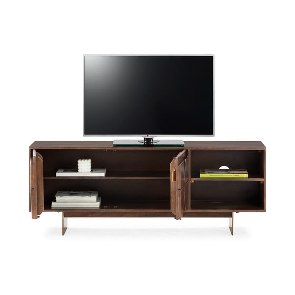 Mobile TV marrone in mango massiccio 145x55x40 cm Trisha – MOME-image-3
