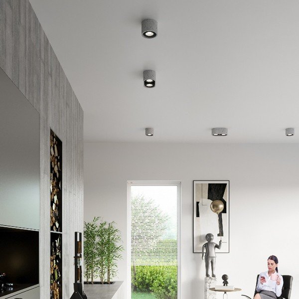 Faretto grigio 27x14 cm Spattio - Sollux-image-4