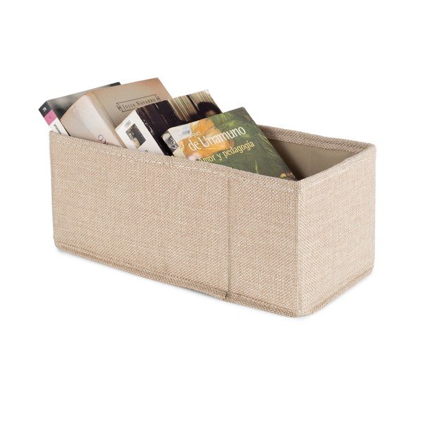 Scatola beige in tessuto 28x12x12 cm Sandy – Compactor