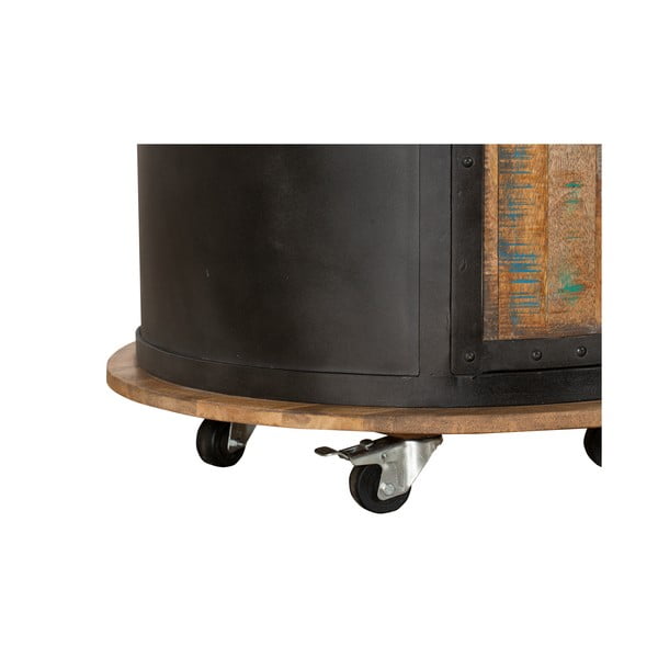 Scaffale per vino in metallo nero 9 bottiglie 60x155 cm Luni - Interia Home & Living-image-4