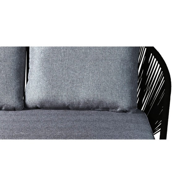 Divano da giardino nero a tre posti North - Bonami Selection-image-4