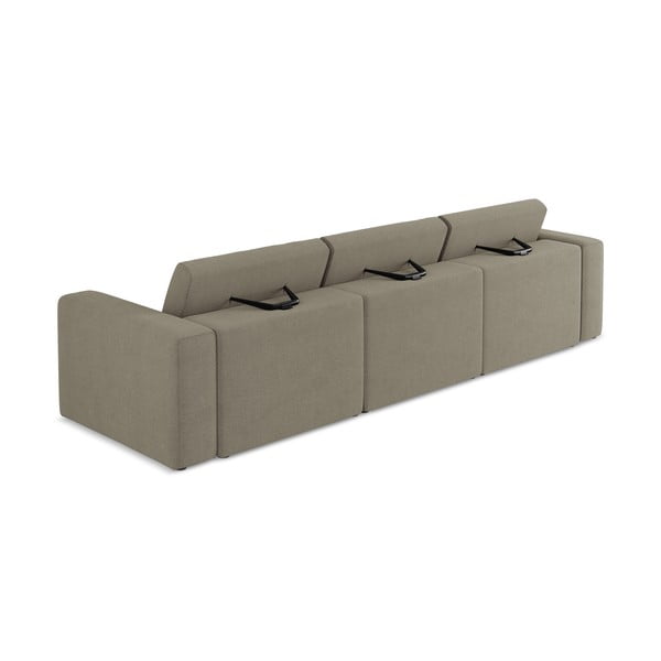 Divano componibile marrone chiaro 314 cm Kalea – Makamii-image-3