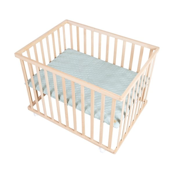 Lettino di colore naturale con altezza regolabile e ruote 75x100 cm Style – Roba