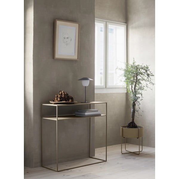 Consolle in metallo grigio scuro 35x85 cm Fera - Blomus-image-1