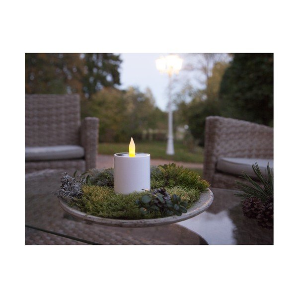 Candela LED solare bianca da esterno, altezza 7,3 cm Saul - Star Trading-image-3