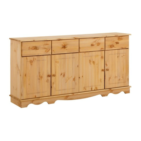 Credenza a quattro ante Cheryl in legno di pino massiccio - Støraa-image-1
