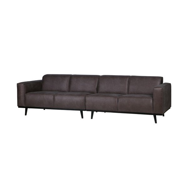 Divano grigio scuro in similpelle, 280 cm Statement - BePureHome-image-3