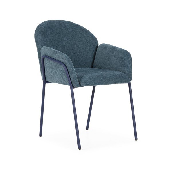 Set di sedie da pranzo blu in imbottito 2 pz Aslin – MOME