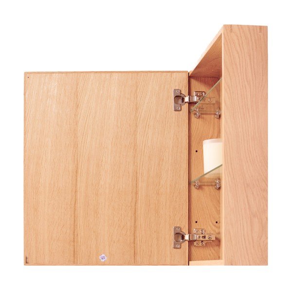 Specchio a parete con contenitore in rovere Mezza , 45 x 55 cm Slimline - Wireworks-image-1