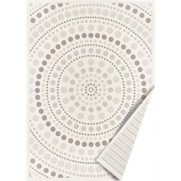 Tappeto bifacciale bianco e grigio , 70 x 140 cm Oola - Narma