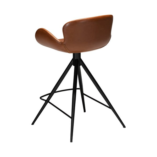 Sedia da bar in similpelle marrone cognac DAN-FORM Danimarca , altezza 87 cm Gaia - DAN-FORM Denmark-image-3