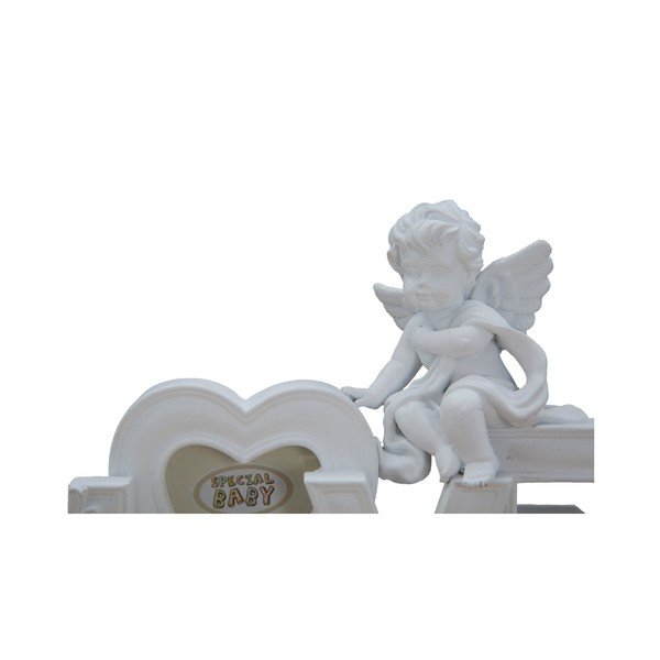 Decorazione bianca con cornice Baby Love, per foto 5 x 5 cm - Mauro Ferretti-image-1