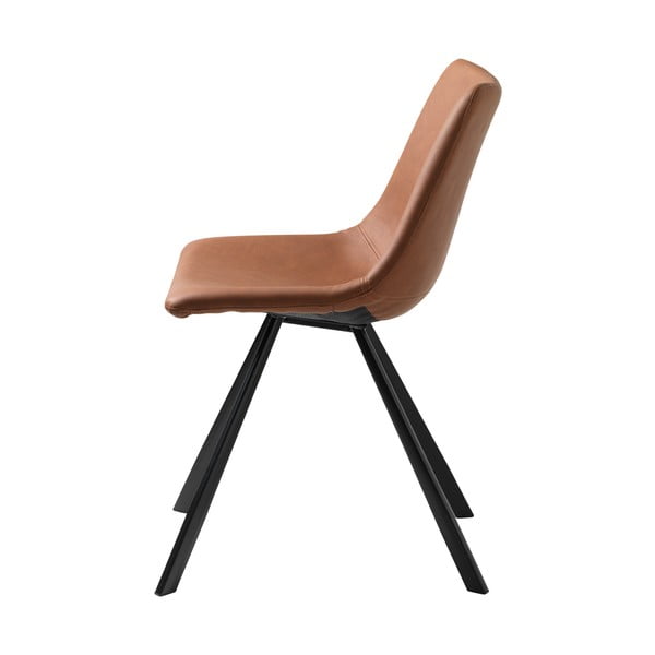 Sedia da pranzo marrone cognac Yukon - Unique Furniture-image-3