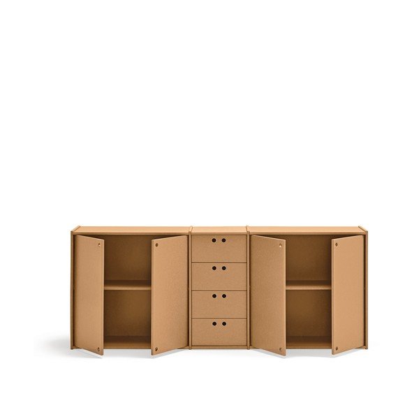 Credenza di colore naturale 197x80x40 cm Wally – Teulat-image-3