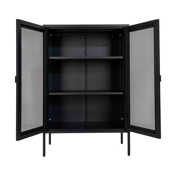 Vetrina in metallo nero 80x120 cm Melbourne - House Nordic-image-2