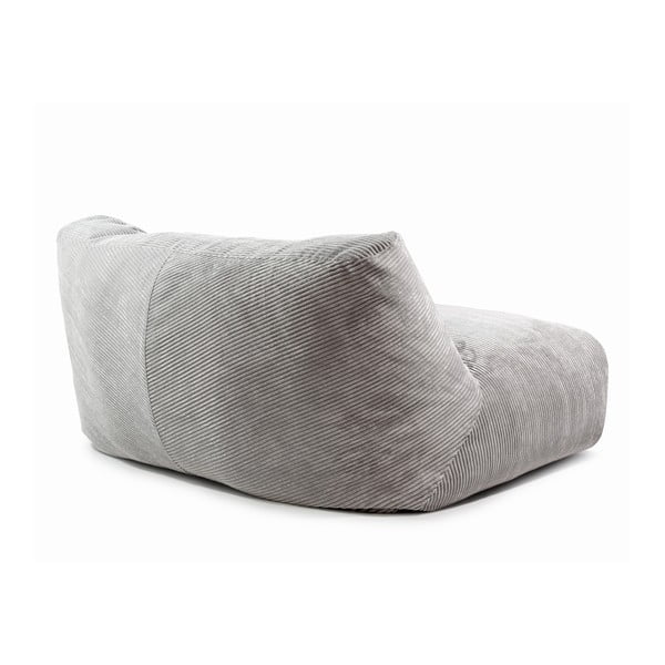 Puof a sacco grigio chiaro con rivestimento in velluto a coste Sofa Tube 160 – SLOWDOWN-image-4