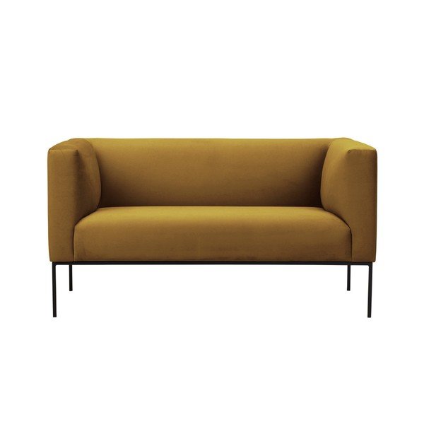 Divano in velluto giallo , 145 cm Neptune - Windsor & Co Sofas
