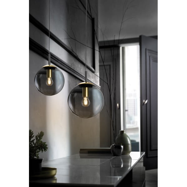 Lampada a sospensione in vetro nero , ø 25 cm Dini - Fischer & Honsel-image-2