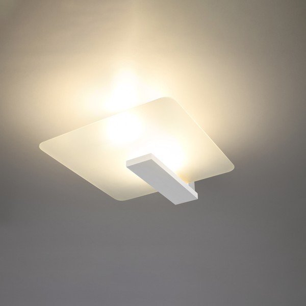 Lampada da soffitto bianca con paralume in vetro 40x47,5 cm Parola - Sollux-image-1
