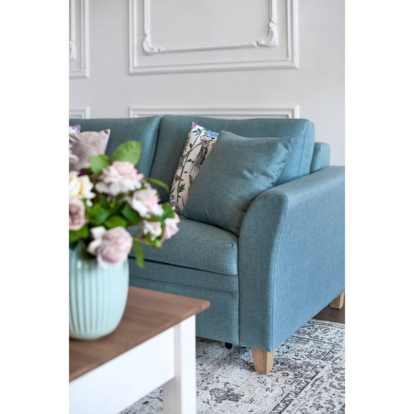 Divano letto turchese 190 cm Sonia - Scandic-image-4