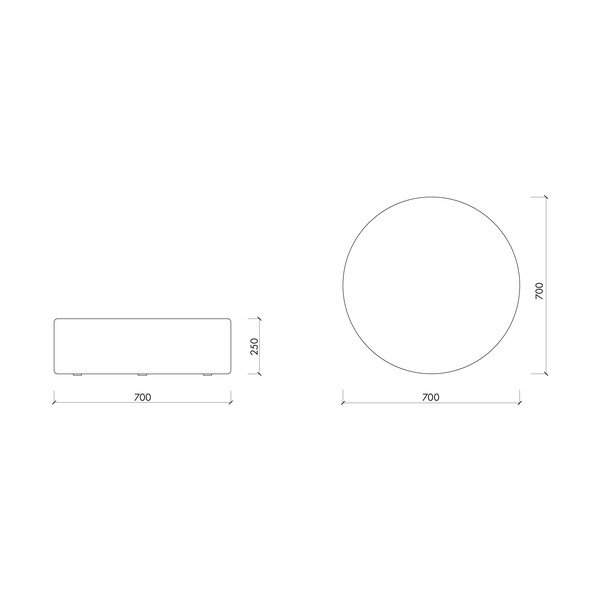 Poggiapiedi grigio con rivestimento in lana Folk – noo.ma-image-4