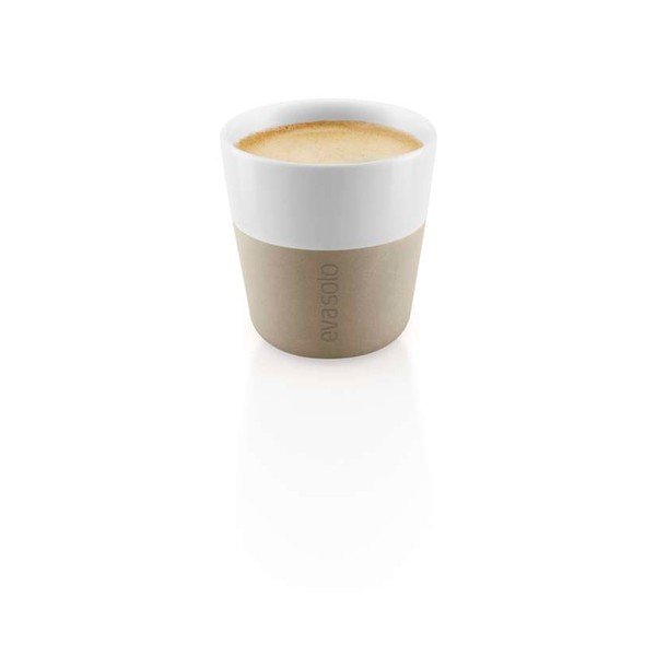 Tazze da espresso in porcellana beige e bianca in set da 2 80 ml - Eva Solo-image-2