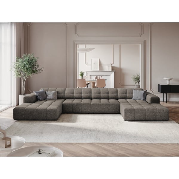 Divano angolare in grigio scuro (a forma di "U") Chicago – Cosmopolitan Design-image-1