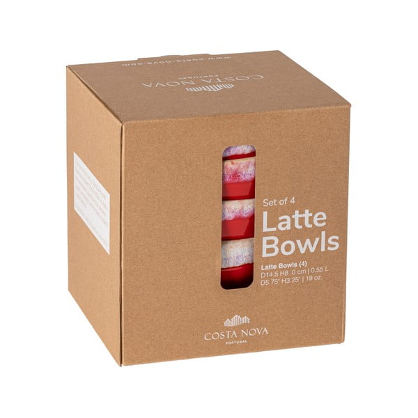 Ciotole rosse in gres in set di 4 pezzi ø 15 cm Latte - Costa Nova-image-3