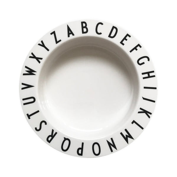 Piatto fondo bianco per bambini , ø 15,5 cm Eat & Learn - Design Letters
