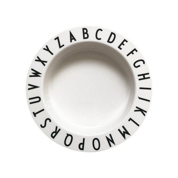 Piatto fondo bianco per bambini , ø 15,5 cm Eat & Learn - Design Letters
