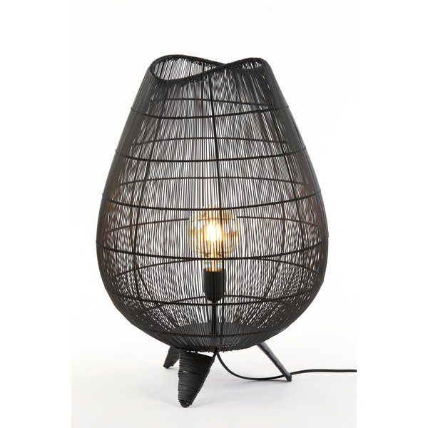 Lampada da tavolo nero opaco con paralume in metallo (altezza 56 cm) Yumi - Light & Living-image-2