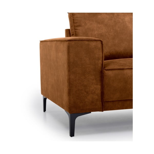 Poltrona in similpelle marrone Copenhagen - Scandic-image-1