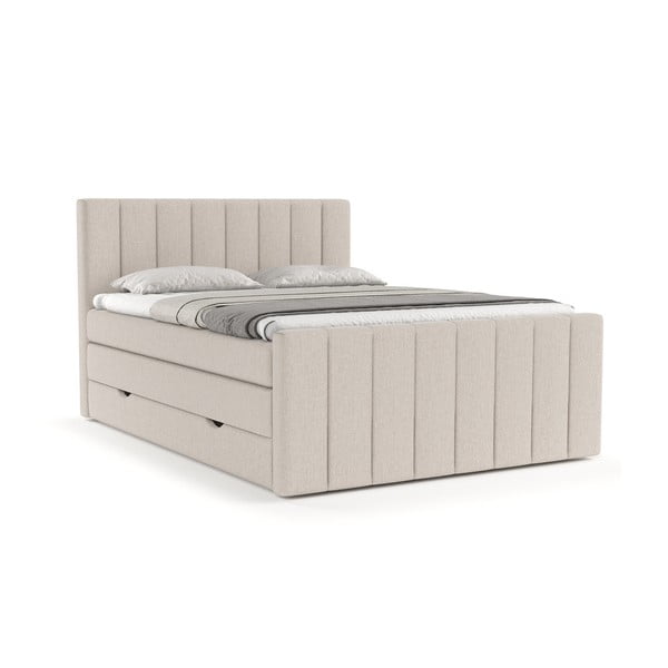 Letto boxspring beige con contenitore 180x200 cm Ruby - Maison de Rêve-image-2