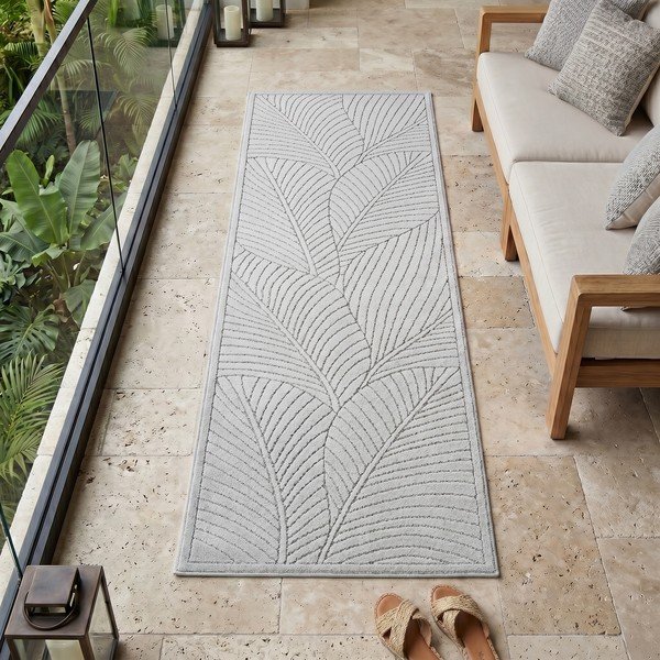 Passatoia da interno ed esterno argentata 80x250 cm Nova 1203 – Ayyildiz Carpets-image-1