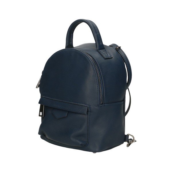 Zaino in pelle blu scuro - Chicca Borse-image-1