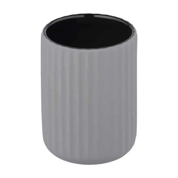 Tazza in ceramica grigia per spazzolini da denti Belluno - Wenko